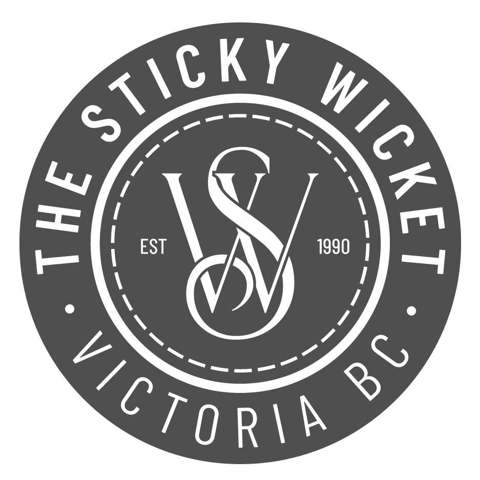 Sticky Wicket Crest Logo Mono Grey Regular